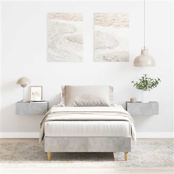 Estrutura de cama sem colchão vidaXL | 100x200 cm | cinza sonoma - 1