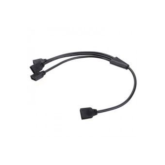 Cabo Splitter Eurosys | RGB LED | 4Pm (Fémea) 3X4Pm (Fémea) | 30 cm - Preto - 1