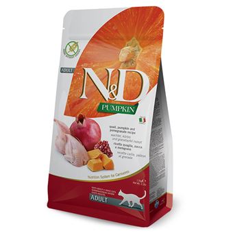 Comida seca para gatos farmina pet food n&d pumpkin feline adult 5kg adulto frango - 1