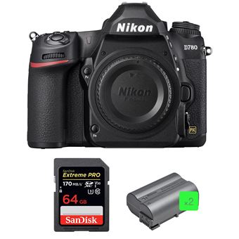 Nikon D780 Corpo 24.5MP CMOS Full Frame + SanDisk 64GB Extreme PRO UHS-I SDXC 170 MB/s + 2 Nikon EN-EL15b - 1
