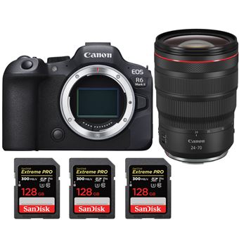 Canon EOS R6 Mark II ( R6II ) + RF 24-70mm f/2.8 L IS USM + 3 SanDisk 128GB Extreme PRO UHS-II SDXC 300 MB/s + PDF 20 Técnicas para Melhorar as suas Fotografias - 1