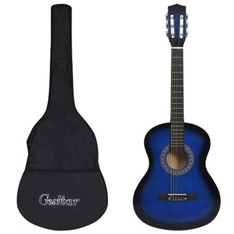 Guitarra Clássica para Iniciantes com Saco vidaXL 3/4 36'' Azul - 1