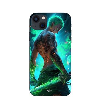 Capa Maniacase para iPhone 14 Plus One piece Zoro 3D Manga anime Fanart - 1