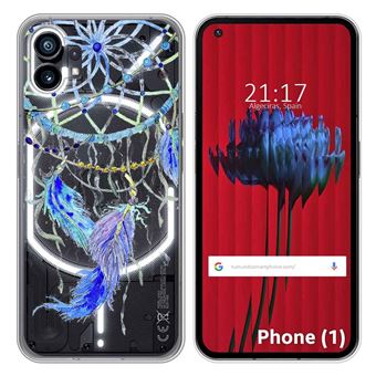 Capa Tumundosmartphone de silicone transparente para nada telefone 1 desenho desenhos de penas - 1