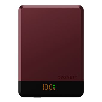 Power Bank Cygnett MagSlim | 5000 mAh | Cor de cereja - 1