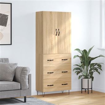 Armário Alto vidaXL | 69,5x34x180 cm | derivados de madeira cor sonoma - 1