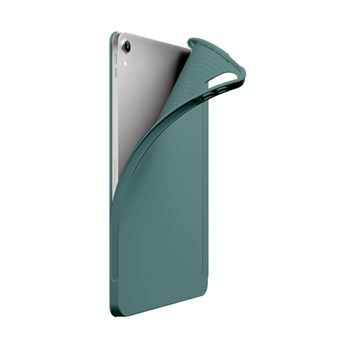 Capa Luckybutterfly para Ipad 2020 2022 Air4 Air5 10.9" | Silicone Leve e Fino | Verde escuro | com Película de Vidro Temperado - 1