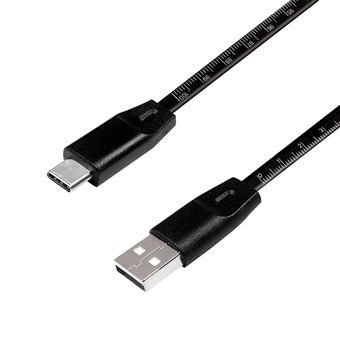 LogiLink CU0157 cabo USB 1 m 2.0 USB A USB C Preto