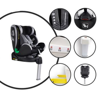 Cadeira Auto Cangaroo Commodore  | Preto  | (40-135cm) - 1