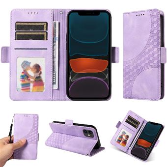Capa FLOODKING para iPhone 12 | Design Acolchoado | Couro PU Premium | Roxo - 1
