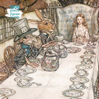 Adult Jigsaw Puzzle Arthur Rackham Alice In Wonderland Tea Party By Flame Tree Publishing - 1