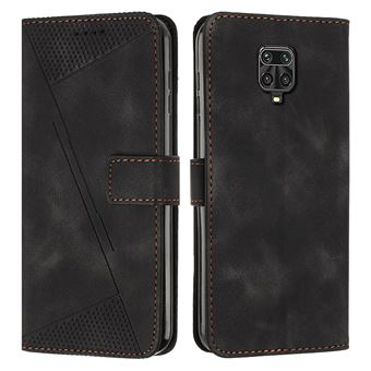Capa FOXDOCK para Xiaomi Redmi Note 9 Pro/9S | Pele | Flip | 3 Compartimentos para Cartões | Preto - 1