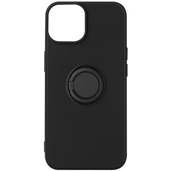 Capa de Silicone Avizar para Apple iPhone 14 | Soft touch com Anel de Suporte - Preto - 1