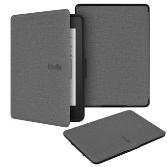 Capa FLOODKING para Amazon Kindle paperwhite4 | Tecido com TPU Macio | Modo Automático | Cinzento - 1