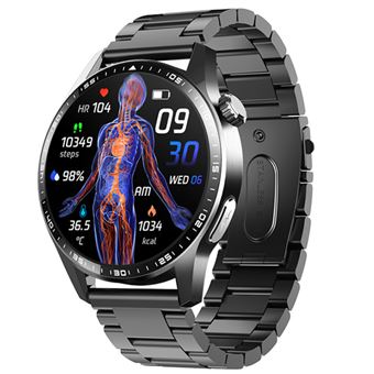 Smartwatch Chronus | Monitoramento de Stress | ECG | Açúcar no Sangue | Ácido Úrico | SOS | Modos Desportivos | Preto - 1