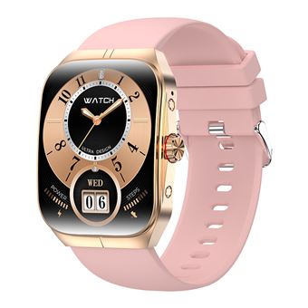 Smartwatch Chronus HK80 | Bluetooth | Monitoramento de Saúde | Música | Modos Desportivos | Rosa - 1