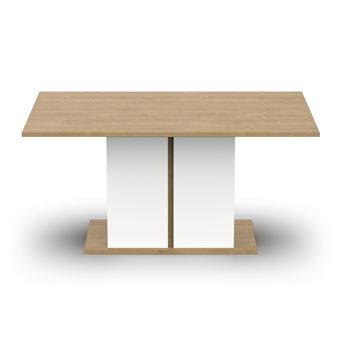 Mesa de Jantar Ambihome ESSENCE | Branco/Carvalho | 160cm - 1