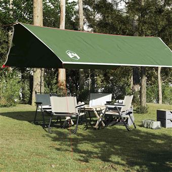 Lona de Campismo vidaXL | 500x294 cm | impermeável verde - 1