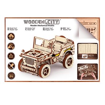 Puzzle 3D de Madeira WOODEN CITY WR309 | Jipe 4x4 Todo-o-Terreno - 1