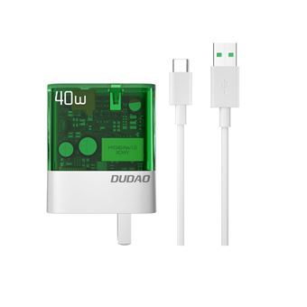 Carregador de telemóvel e conjunto de cabo tipo C DUDAO A40OPT | 40W carga rápida OPPO | verde - 1