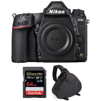 Nikon D780 Corpo 24.5MP CMOS Full Frame + SanDisk 64GB Extreme PRO UHS-I SDXC 170 MB/s + Bolsa - 1
