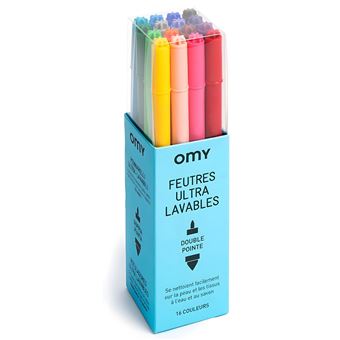 Conjunto de 16 marcadores Omy | ultra laváveis - 1