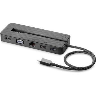 Base & Duplicador de Portas HP Estação de ancoragem Mini USB-C HP | Preto - 1
