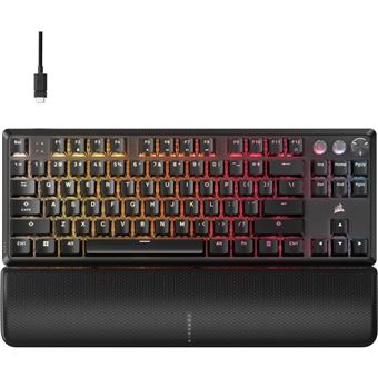 Teclado Gaming com Fios Corsair K70 PRO TKL | Idioma: Inglês US | Preto - 1