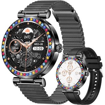 Smartwatch CHRONUS | 5ATM | FC/SpO2/Pressão | Bluetooth | 2 Pulseiras | Preto - 1