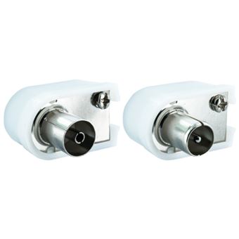 Conector coaxial Schwaiger WST1020 532 | Inox, Branco - 1