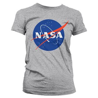 T-shirt para Mulher NASA Insignia | Cinzento | XXL - 1
