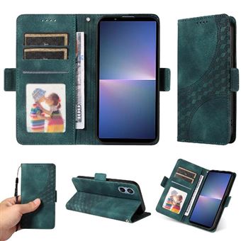 Capa FLOODKING para Sony Xperia 5 V | Design Acolchoado | Couro PU Premium | Verde - 1