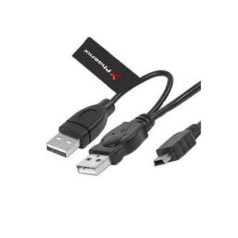 Cabo Usb Phoenix Technologies 1.5m 2 x USB/Mini USB | Preto - 1