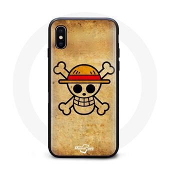 Capa Maniacase para Iphone XS Max One Piece Crânio E Ossos Cruzados Luffy - 1