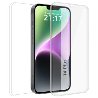 Capa Tumundosmartphone dupla transparente PC + TPU Full Body 360 para iPhone 14 Plus (6.7) - 1