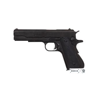 Réplica de Pistola Denix calibre 45M1911A1 John M. Castanhoing nos Estados Unidos 1911 plástico preto - 1