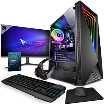 Computador Gaming Vibox II-14 PC - 24"" Pacote de monitores - Six Core Intel i5 10400F Processador 4.3GHz - Nvidia RTX 3050 8GB - 16GB RAM - 1TB NVMe M.2 SSD - Windows 11 - WiFi - 1