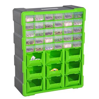 Armário Organizador de Ferramentas DURHAND com 39 Gavetas tipo Estante DIY 38x16x47,5 cm | PP - 1