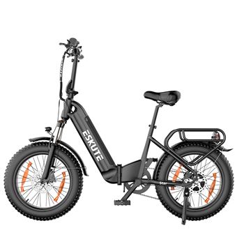Bicicleta Elétrica Dobrável ESKUTE Star | 250 W | 36 V | 25 Ah | Sensor de torque | Preto - 1