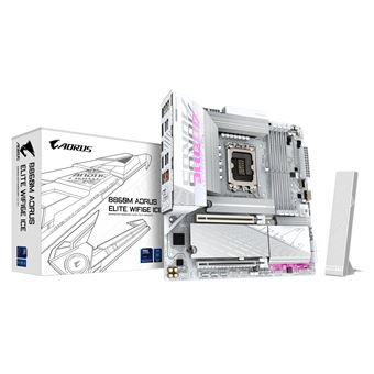 Motherboard GIGABYTE B860M AORUS ELITE WF6E ICE | Branco - 1
