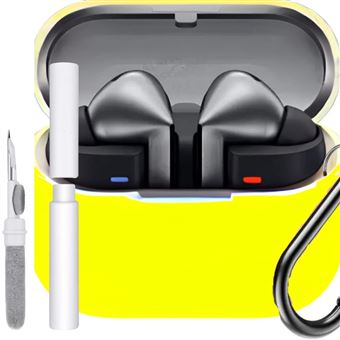 kit limpeza e Capa estojo silicone Antiimpacto para Samsung Galaxy Buds 3 | Amarelo - 1