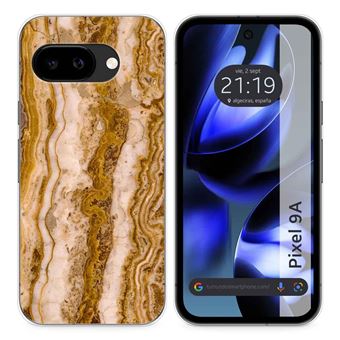 Capa de Silicone Tumundosmartphone para Google Pixel 9a 5G | Design de mármore e 10 desenhos - 1