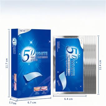 Tiras de Branqueamento de Dentes BAYKAR 5D WHITE | Suaves e Eficazes | 7 pares - 1