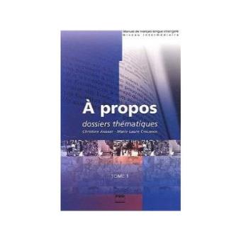 Ant/a propos de...(b1-b2) (livre eleve) - 1
