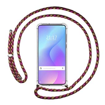 Capa Tumundosmartphone suspensa Transparente para Xiaomi Mi 9T / Mi 9T Pro com cabo rosa / dourado - 1