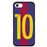 Capa Hapdey para iPhone 7 - 8 Design Ilustração de Futebol, Número 10 em Silicone Flexível e TPU Preto_0