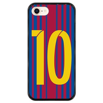 Capa Hapdey para iPhone 7 - 8 Design Ilustração de Futebol, Número 10 em Silicone Flexível e TPU Preto