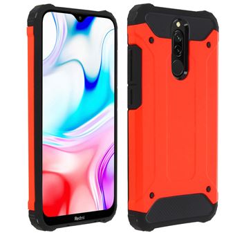 Capa Protetora Avizar para Xiaomi Redmi 8 /8A | Proteção Bi-Matéria | Antichoque - Vermelho - 1