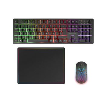 Teclado Gaming Wireless + Rato Mars Gaming MCPWXES | Idioma: Espanhol | Preto - 1