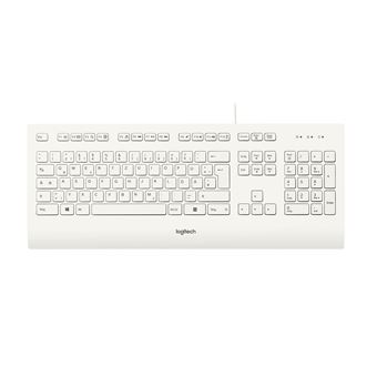 Teclado com Fios Logitech K280E Pro f/ Business | Idioma: Alemão | Branco - 1